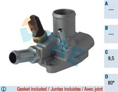 Produktbild von FAE Thermostat Kühlmittel 80°C für FIAT GRANDE PUNTO (199) DOBLO Kasten/Kombi (263) BRAVO II (198) Doblo Kombi (263) für ALFA ROMEO MITO (955)