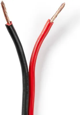 Immagine prodotto di Cavo per altoparlanti | 2x 1,50 mm² | CCA | 100,0 m | Rotondo | PVC | Rosso / Nero | Confezione