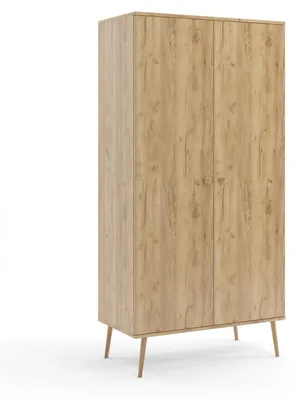 Zdjęcie produktu dla Szafa LEBEL z drążkiem 100cm dąb craft złoty
