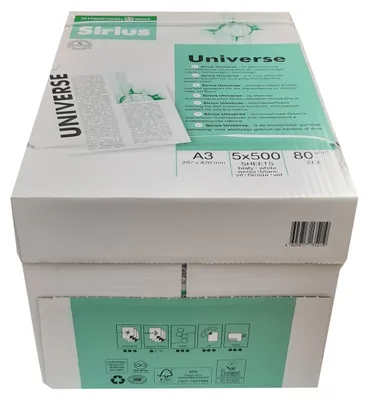 Obrázek produktu pro Sirius Kopírovací papír A3 80g 2500 listů karton