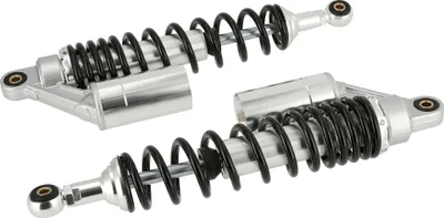 Produktbild von Set: Tuning-Federbeine 360mm, mit externen Ausgleichsbehälter, Schwarz / Silber - für Simson S50, S51, S70