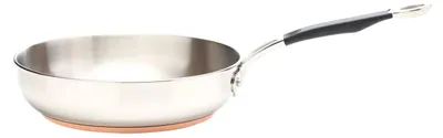 Bratpfanne 24 cm, Kupferboden, Edelstahl-Innen, spülmaschinengeeignet
