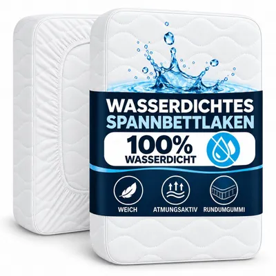 Produktbild von Komfortec Matratzenschoner 100 g/m², Rundumgummi, wasserdicht, 200x200 cm