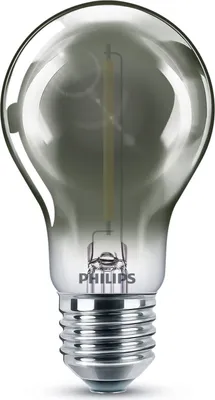Produktbild von Philips Filament-Lampe Rauchglas 11W A60 E27, 2,3 W, 11 W, E27, 100 lm, 15000 h, Flame