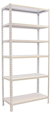 Image de Etagère Légère Sans Vis Simonclick 6/300 Blanc/blanc Blanc 2500x900x300 - Simonrack
