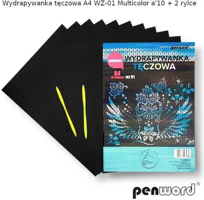 Imagen del producto de Cuaderno de dibujo arcoíris A4, multicolor, modelo WZ-01