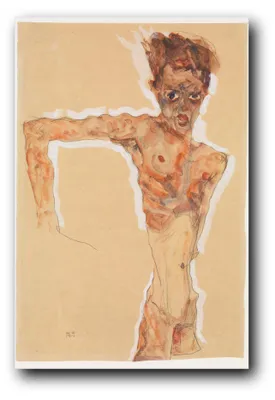 Immagine prodotto di Stampa d'arte "Autoritratto (1911)" di Egon Schiele – 30x45 cm – non incorniciata