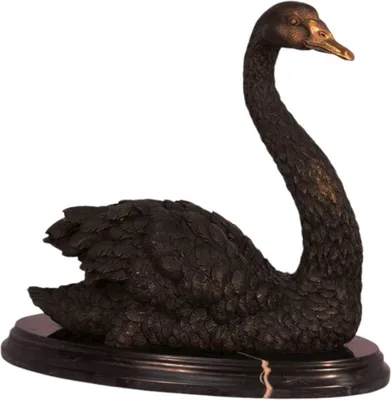Produktbild von Bronzeskulptur Bronzefigur Schwan