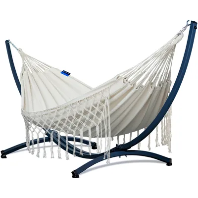 Obrázok produktu pre Potenza hojdacia sieť s rámom Pre dve osoby hojdacia 230x160 cm I Galvanizácia rám 220 kg