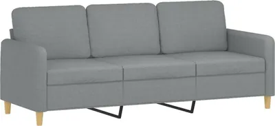 Immagine prodotto di vidaXL divano a 3 posti grigio chiaro 180 cm in tessuto
