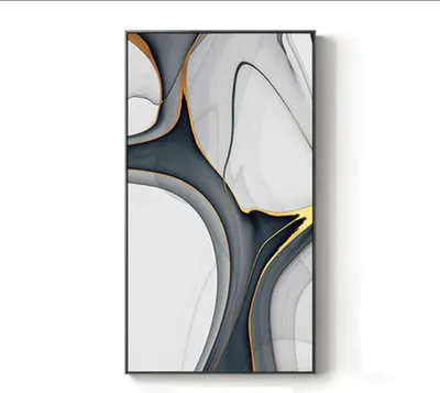 Produktbild von TPFLiving Kunstdruck LW-300 (OHNE RAHMEN) Poster - Leinwand - Wandbild - Hochauflösender Giclée-Druck, langlebig und hochwertig - Abstrakte Linien und Formen -  - Größe: 45x180cm