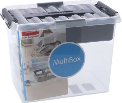 Zdjęcie produktu dla Sunware Q-Line Storage Box z wkładką 9L przezroczysty/szary
