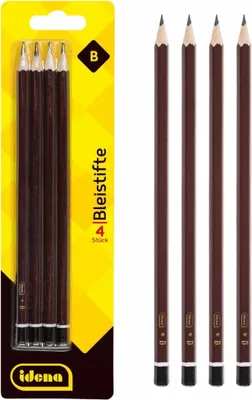 Produktbild von Idena 20005 - Bleistift FSC100%, 4 Stück, Härte B