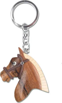Produktbild von Schlüsselanhänger aus Holz - Pferdekopf