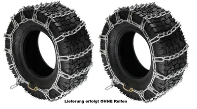 Produktbild von 1 Satz Schneeketten für Rasentraktoren 13x5.00-6, Leiterkette aus Manganstahl
