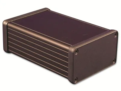 Produktbild von HAMMOND Profil-Gehäuse,1455K1202BK, Extruded Aluminium, schwarz Aluminium, IP54, 120x78x43 mm