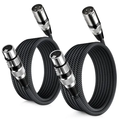 Obrázek produktu pro 2 kusy XLR mikrofonních kabelů o délce 5 metrů pro audio zařízení