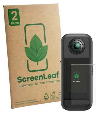 Produktbild von 2x ScreenLeaf Schutzfolie für Akaso 360 nachhaltiger Displayschutz Display Schutz Folie Klar Transparent