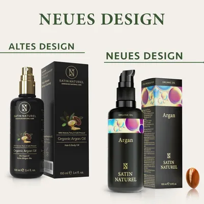 Zdjęcie produktu dla Satin Naturel BIO Olej arganowy do włosów tłoczony na zimno, 100 ml OEL