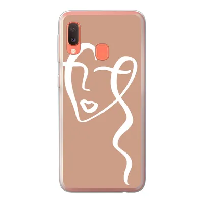 Produktbild von MuchoWow® Handyhülle Schutzhülle Hülle für Samsung Galaxy A20e Frau - Gesicht - Abstrakt Silikon Softcase Handy Hülle - Abdeckung