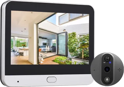 Obrázek produktu pro 3MP WiFi videozvonek pro domácí kukátko 4,3palcový displej Aplikace Smart Life/Tuya 1080p PIR alarm s detekcí pohybu Obousměrný zvuk