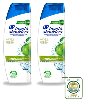 Image de 2 flacons de shampooing anti-pellicules Head & Shoulders Apple Fresh, 285 ml - Lot de 2