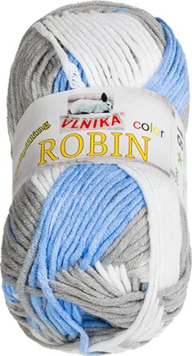 Obrázek produktu pro Příze ROBIN COLOR - 100g / 150 m - Bílá,Šedá,Modrá