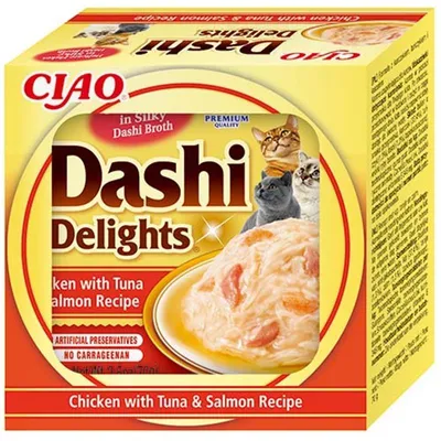 Zdjęcie produktu dla Churu Cat CIAO Dashi kurczak z tuńczykiem i łososiem 70g
