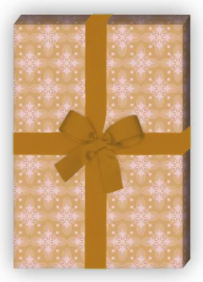 Produktbild von zartes Geschenkpapier Set, Dekorpapier mit Jugendstil Orchideen, beige - G8571, 32 x 48cm