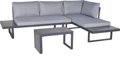 Produktbild von LC Garden »Sungardo« Gartenlounge Set 3tlg. anthrazit Aluminium/HPL Loungeset Balkonset