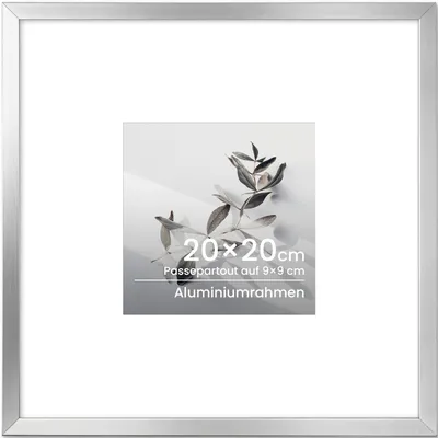 Obrázek produktu pro Fotolustr z hliníku, čtvercový, 20 x 20 cm, s tvrzeným sklem, určený do kuchyně