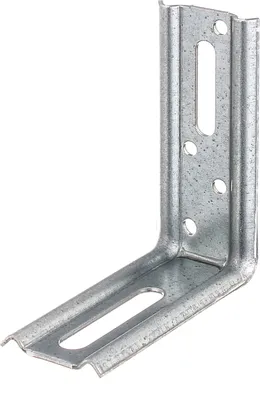 Immagine prodotto di Alberts 866242 Staffa di regolazione, angolo di 90°, in rilievo, con foro asolato, zincata sendzimir, 70 x 80 x 30 mm, set da 50