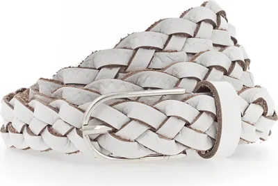 Immagine prodotto di Vanzetti Pelle cintura Braided Women's Belt W100 White bianco