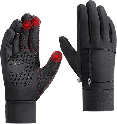 Produktbild von Winter-Wasserdichte Fahrradhandschuhe für Männer und Frauen - Hiking, Camping, Joggen