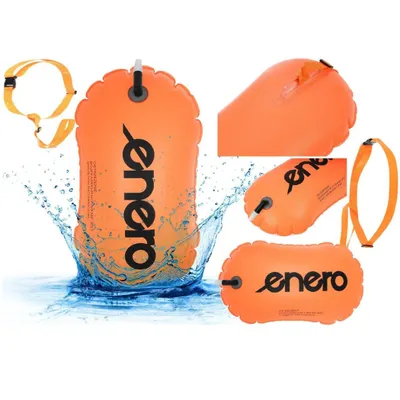 Obrázok produktu pre Nafukovacia bezpečnostná bója ENERO 47,5 × 29,5 cm - plávacia pomôcka s rukoväťou a vodítkom