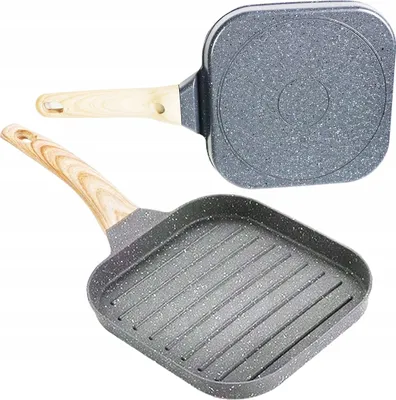 Produktbild von Grillpfanne Aluminium Induktion geeignet fettarmes Grillen einfache Reinigung