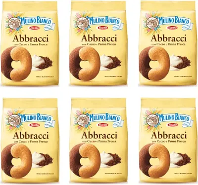 Produktbild von 6x Mulino Bianco Kekse Abbracci 700g Italien biscuits cookies kuchen brioche