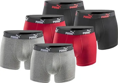 Produktbild von L|PUMA Boxer Herren Boxershorts 6er-Pack Black Red 100003547-4250-020-6
