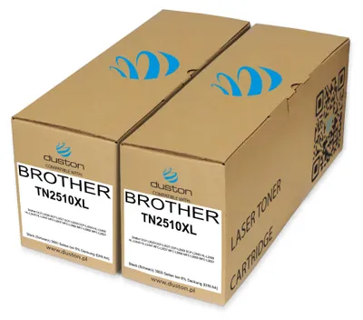 Produktbild von Duston 2x TN-2510XL Schwarz kompatibel mit Brother DCP-L2620/L2627/L2660/L2665/HL-L2400/L2445/L2447/MFC-L2827/L2860/L2800