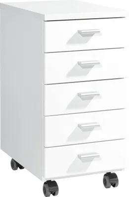 Produktbild von Famanu Ladeblock 5 Schubladen mit Rollen - Weiß