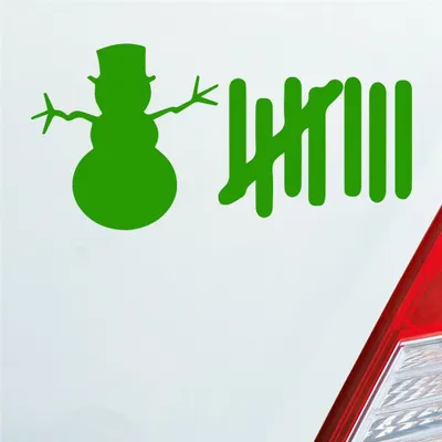 Produktbild von Auto Aufkleber Strichliste Liste Schnee Winter Snowman 15x8 cm Hellgrün Sticker Heckscheibenaufkleber