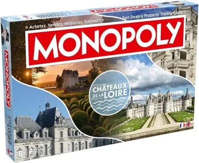 Image de Monopoly Châteaux de la Loire, Jeu de Société, Winning Moves, 2+ Joueurs, 8+ Ans