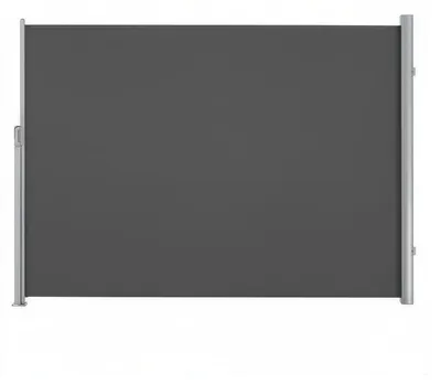 Produktbild von Seitenmarkise mit Aluminiumgehäuse, ausziehbar, blickdicht | Anthrazit | 400x160 cm