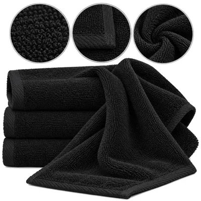 Produktbild von Handtuch - Badetuch - Saugfähig - Schwarz - Frotteehandtuch - Hotelhandtuch