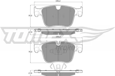 Produktbild von TOMEX brakes Bremsbeläge Satz Vorne Bremsklötze für CITROËN BERLINGO (B9) TX 17-291