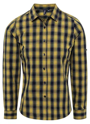 Immagine prodotto di Premier - Camicia "Mulligan" da donna a maniche lunghe LT2712 (M) (camel/blu navy)