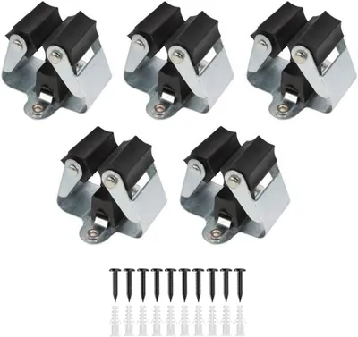 Produktbild von Besenhalterung Set mit 5 Stück aus Edelstahl für Wandmontage