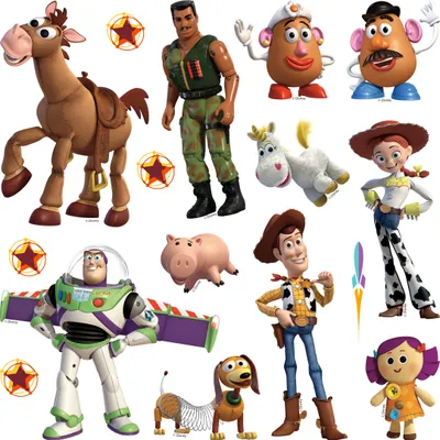 Produktbild von Disney Wandtattoo Toy Story Beige, Grün und Gelb - 600235 - 30 x 30 cm