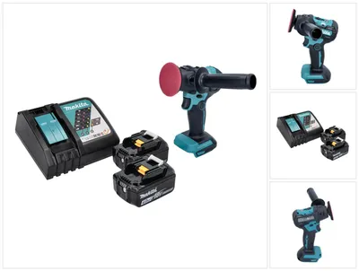Zdjęcie produktu dla Makita DPV 300 RM polerka akumulatorowa 18 V 50 / 80 mm bezszczotkowa + 2x akumulator 4,0 Ah + ładowarka