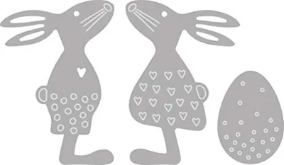 Stanzschablonen Set Osterfreunde, 3 Stück, 2,5-4,5 cm